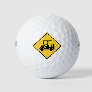 Golf Cart Vorsicht Schild Golfball