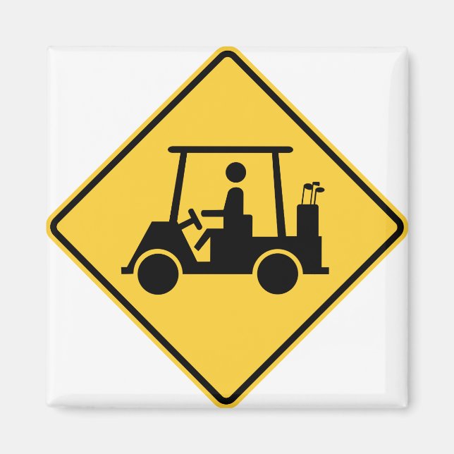 Golf Cart Vorsicht Schild Magnet (Vorne)