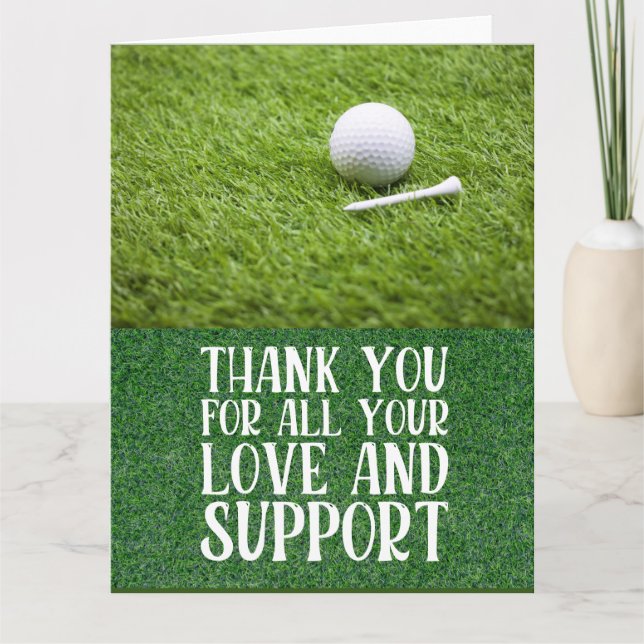 Golf carte de remerciements amour et soutien pour  (Devant)