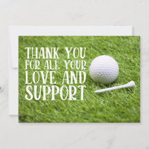 Golf carte de remerciements amour et soutien pour 