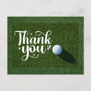 Golf Carte de remerciements avec balle sur l'herbe