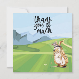 Golf Carte de remerciements avec voiturette de gol