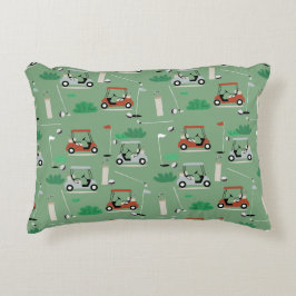 Golf Carts Modernes Golfer Golf Theme Muster Dekokissen