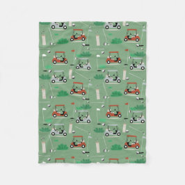 Golf Carts Modernes Golfer Golf Theme Muster Fleecedecke