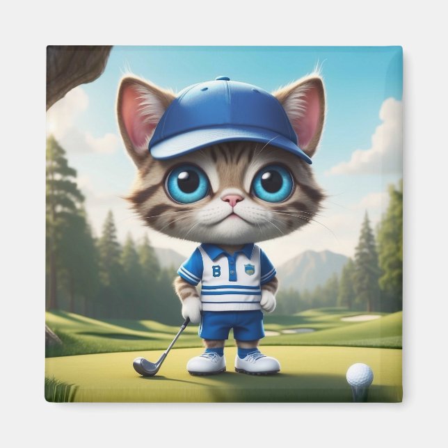 Golf Cat Magnet (Vorne)