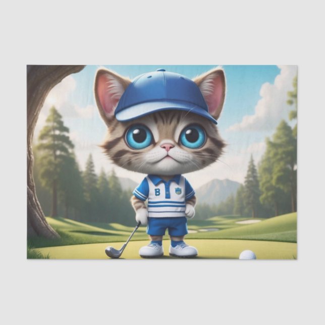 Golf Cat Seidenpapier (Vorderseite)