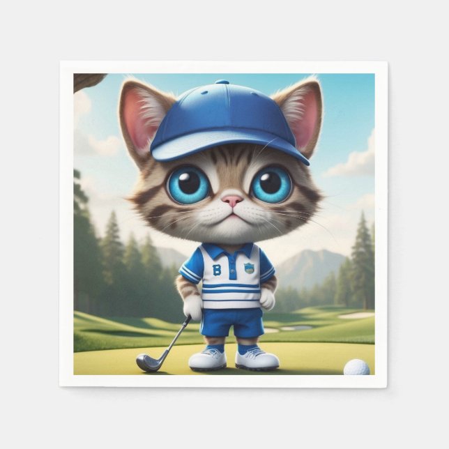 Golf Cat Serviette (Vorderseite)