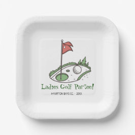 Golf Celebration Square Papierplatte Pappteller