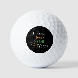 Golf Cheers and Biere Black and Gold Golfball