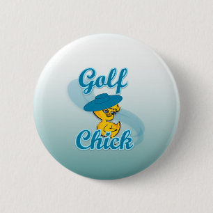 Golf Chick #3 Button