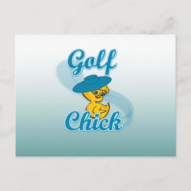 Golf Chick #3 Postkarte (Vorderseite)