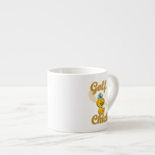 Golf Chick Espressotasse (Vorderseite Rechts)