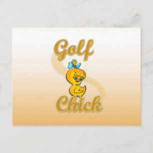 Golf Chick Postkarte