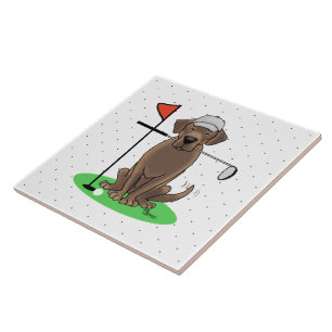 Golf Chocolate Labrador Retriever Dog - Funny - Fu Fliese