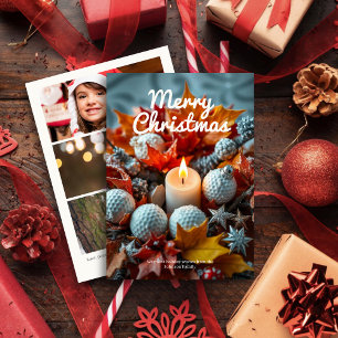 Golf Christmas Candle ・ Foto Feiertagskarte