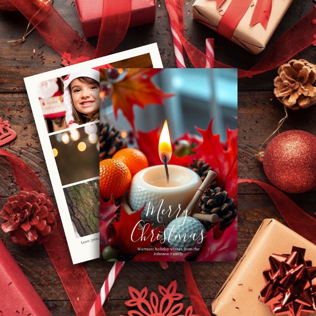 Golf Christmas Candle ・ Foto Feiertagskarte (Von Creator hochgeladen)