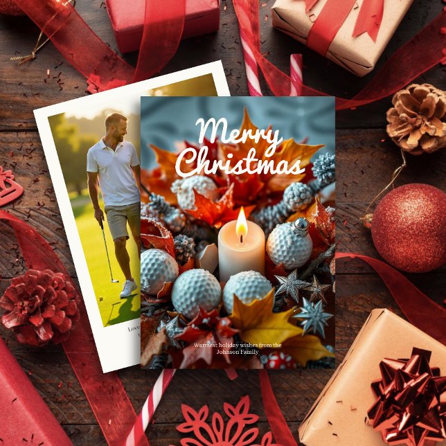 Golf Christmas Candle ・ Foto Feiertagskarte (Von Creator hochgeladen)