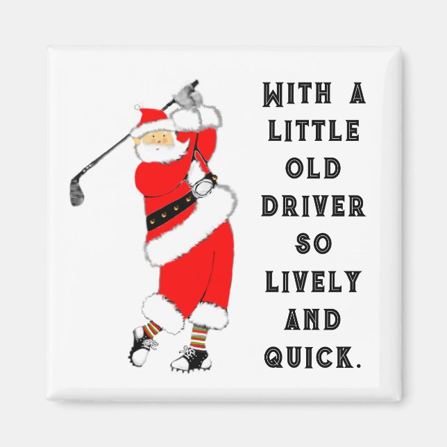 Golf Christmas Collectible Magnet (Vorne)