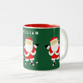Golf Christmas Collectible Zweifarbige Tasse