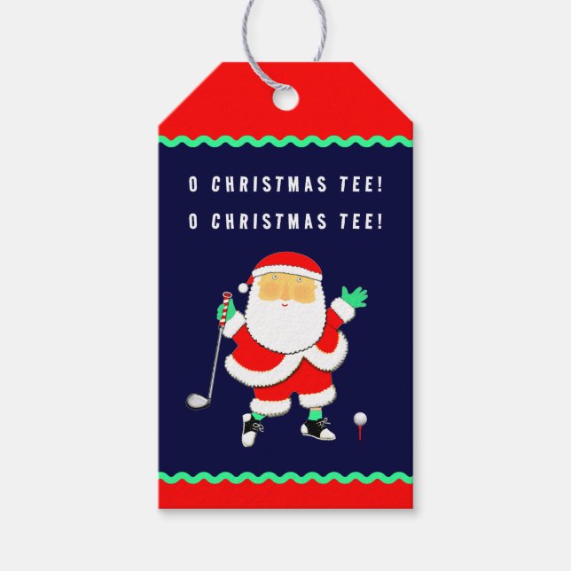 Golf Christmas Geschenkanhänger (Vorderseite)