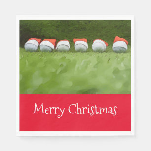 Golf Christmas Napkin mit Golfball und Weihnachtsm Serviette