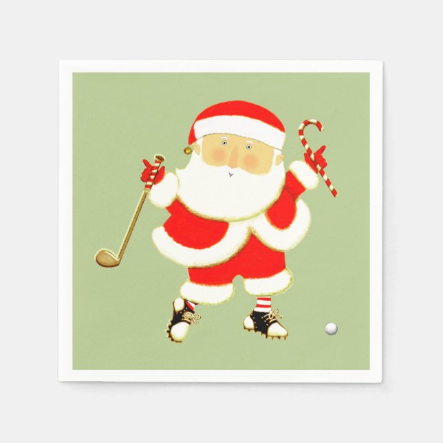 Golf Christmas Party Serviette (Vorderseite)