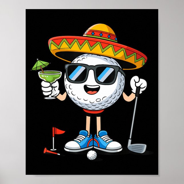 Golf cinco de mayo Golfen  Poster (Vorne)