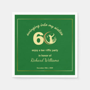 Golf Classic Green Golden Player 60. Geburtstag I Serviette