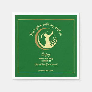 Golf Classic Green Golden Player 60. Geburtstag Serviette