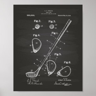 Golf Club 1910 Patentkunst - Schultafel Poster