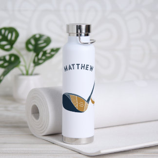 Golf Club and Ball Personalized Golfers Name Trinkflasche