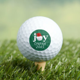 Golf Club Christmas Party Favor Joy Modern Green Golfball