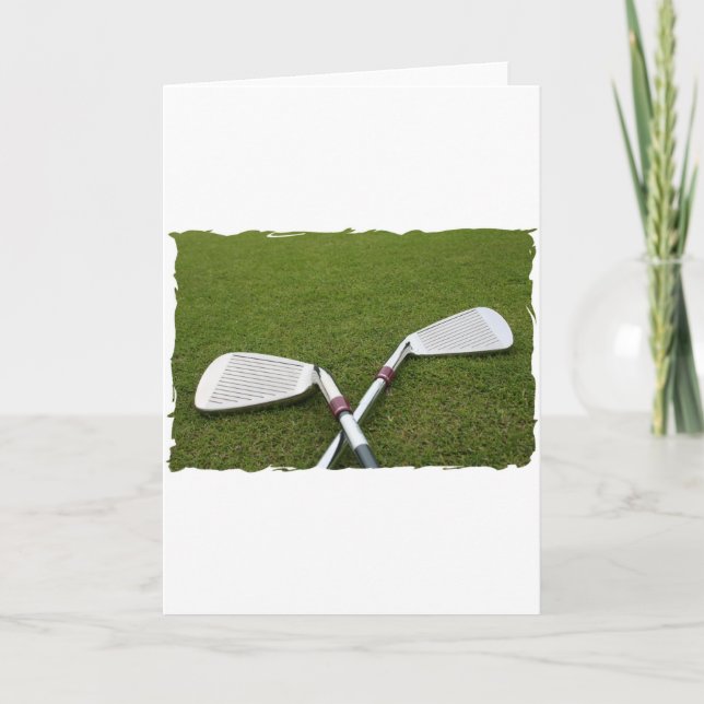 Golf Club Design Grußkarte Karte (Vorderseite)