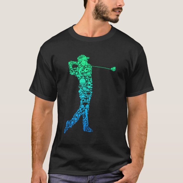 Golf Club Golfer Golfspielen Herren Kinder Jungen T-Shirt (Vorderseite)