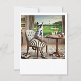 Golf Club House Party für Cat-Liebhaber Postkarte