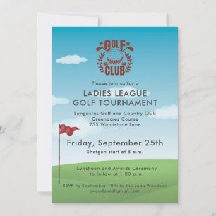 Golf Club Ladys League Turnier Logo Einladung