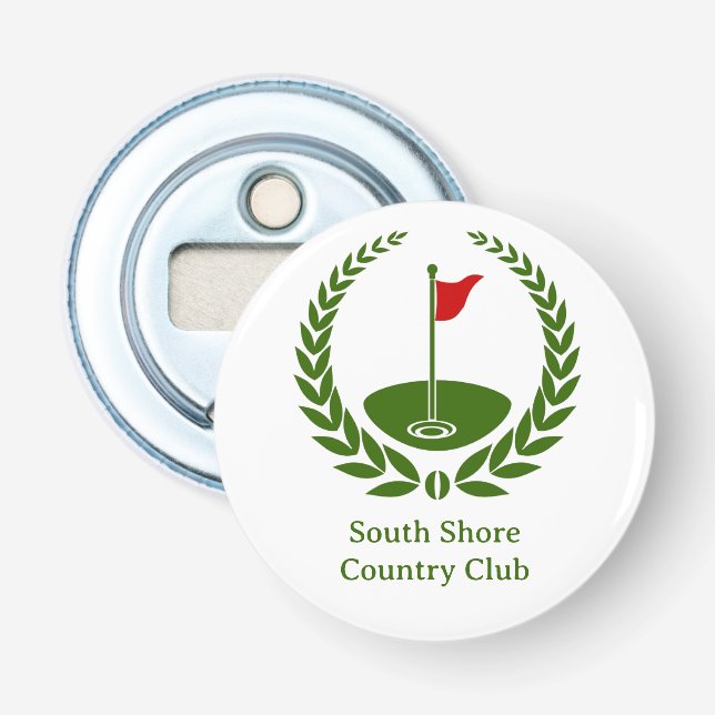 Golf Club Logo Custom Classic Golf Flag Flaschenöffner (Vorderseite)