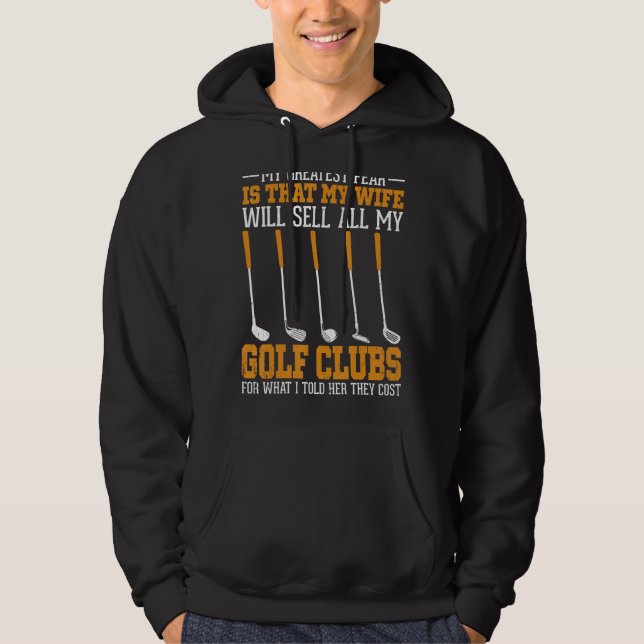 Golf Club Meine Beste Angst Funny Golfers Golfspie Hoodie (Vorderseite)