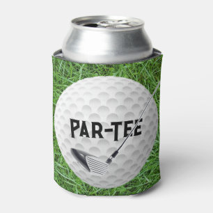 Golf Club mit Ball auf grünem Gras Dosenkühler