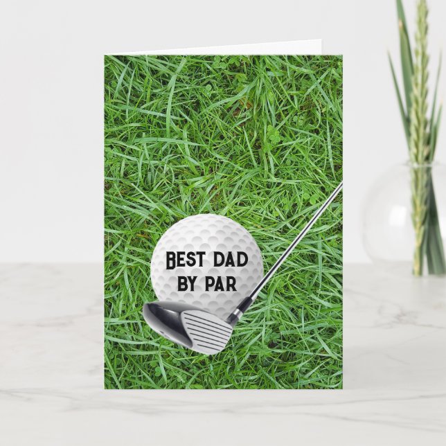 Golf Club mit Ball zum Geburtstag Karte (Vorderseite)