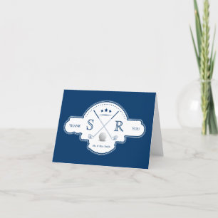 Golf Club Monogrammes Initiales Merci Cartes