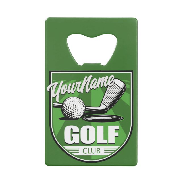 Golf Club NAME Pro Golfer Player Personalisiert Geldbeutel Flaschenöffner (Vorderseite)