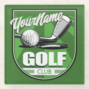 Golf Club NAME Pro Golfer Player Personalisiert Glasuntersetzer