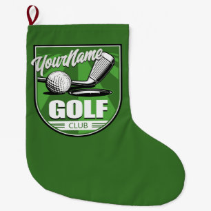 Golf Club NAME Pro Golfer Player Personalisiert Großer Weihnachtsstrumpf