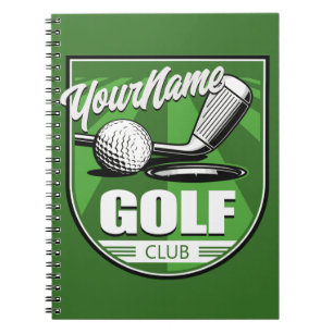 Golf Club NAME Pro Golfer Player Personalisiert Notizblock