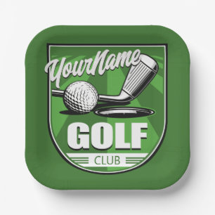 Golf Club NAME Pro Golfer Player Personalisiert Pappteller