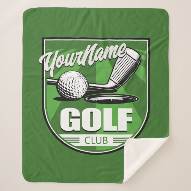 Golf Club NAME Pro Golfer Player Personalisiert Sherpadecke (Vorderseite)