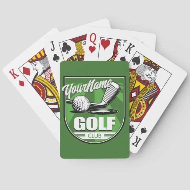 Golf Club NAME Pro Golfer Player Personalisiert Spielkarten (Rückseite)