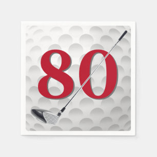 Golf Club Napkins 80. Geburtstag Serviette