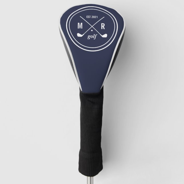 Golf CLub personalisiertes Logo Monogramm in belie Headcover (Vorderseite)